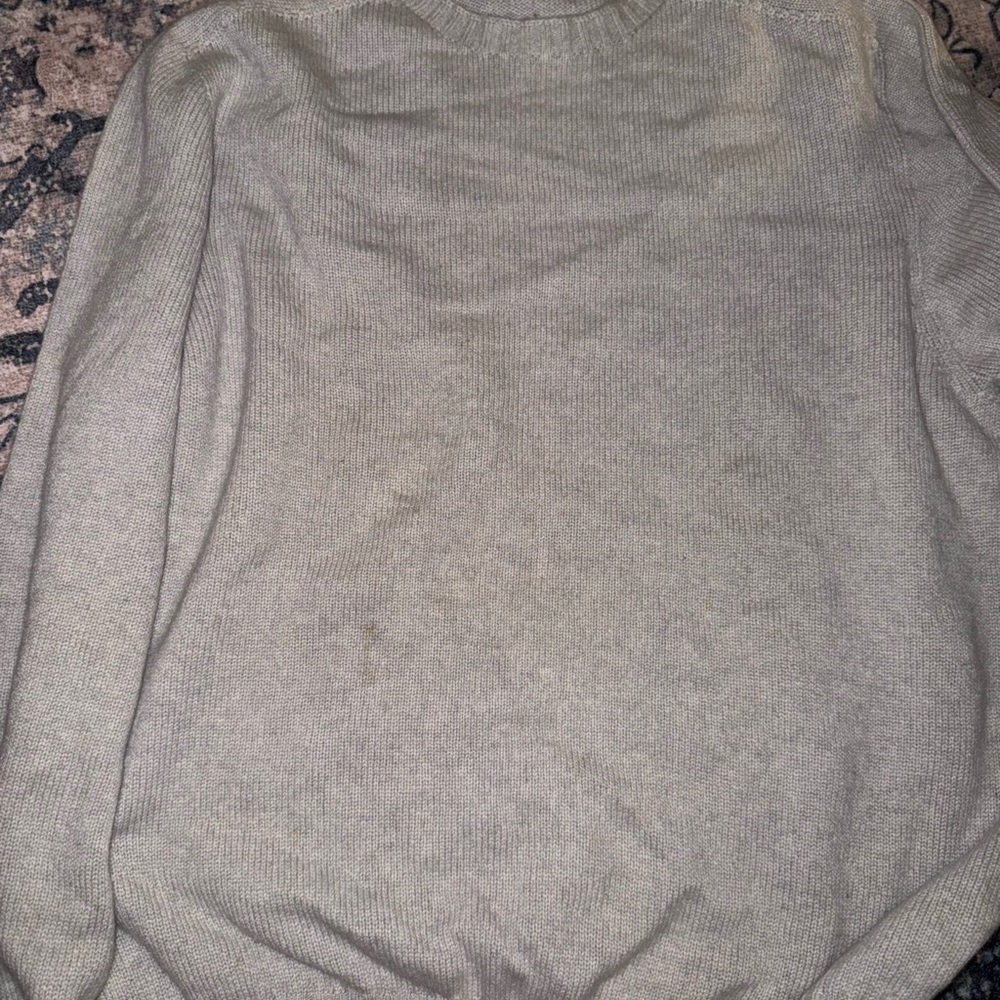 Hawico Men's Gray Cashmere Sweater - Picture 2 of 2
